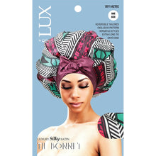 Load image into Gallery viewer, LUX by QFitt Luxury Silky Satin Tie Bonnet
