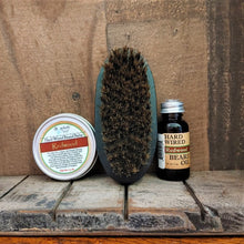 Load image into Gallery viewer, Beard-Pro Gift Set with Hard Wired Beard Oil, Balm, & Brush