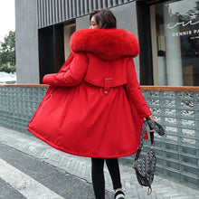 Load image into Gallery viewer, Women's Winter Parka, Hooded Fur Collar Thick Warm Long Coat
