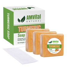 Load image into Gallery viewer, AMVital Turmeric Soap Bar for Face & Body