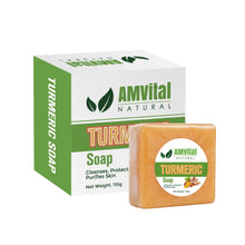 Load image into Gallery viewer, AMVital Turmeric Soap Bar for Face & Body
