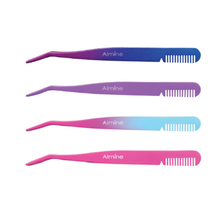 Load image into Gallery viewer, Almine 2 in 1 Dual Ended Comb & False Eyelash Applicator Tweezer 24ct Display Set