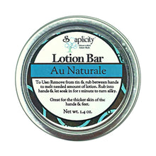 Load image into Gallery viewer, Au Naturale Lotion Bar - Unscented