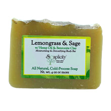 Load image into Gallery viewer, Lemongrass & Sage Soap Bar