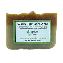 Load image into Gallery viewer, Warm Citrus for Acne Soap Bar