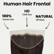 Load image into Gallery viewer, Yaki Straight 13x6 HD Lace Human Hair Frontal