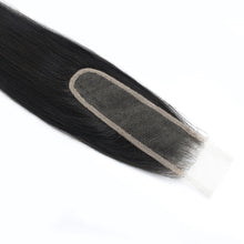 Load image into Gallery viewer, Yaki Straight 2x6 Transparent Lace Human Hair Closure