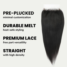 Load image into Gallery viewer, Yaki Straight 5x5 HD Lace Human Hair Closure