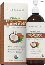 Load image into Gallery viewer, Organic Fractionated Coconut Oil, 16 Fl Oz – Skin & Hair Moisturizer, Massage Oil, Carrier Oil for Essential Oils