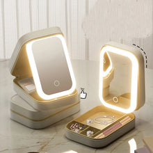Load image into Gallery viewer, LED Mirror Makeup Storage Box Portable Travel Makeup Case Cosmetic Bag Large-Capacity Make up Storage Box Makeup Accessories