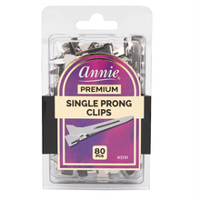 Load image into Gallery viewer, Annie Premium Single Prong Metal Hair Clips, 80 Count, Silver
