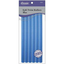 Load image into Gallery viewer, Annie Soft Twist Rollers 9/16 Inch, 12 Count Value Pack, Blue