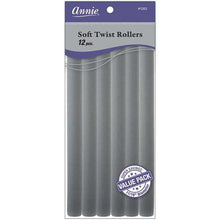 Load image into Gallery viewer, Annie Soft Twist Rollers 11/16 Inch, 12 Count Value Pack, Grey