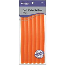 Load image into Gallery viewer, Annie Soft Twist Rollers 5/8 Inch, 12 Count Value Pack, Orange