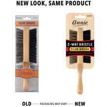 Load image into Gallery viewer, Annie Two Way Club Boar Bristle Brush, Soft and Hard, 1 Count, Light Brown