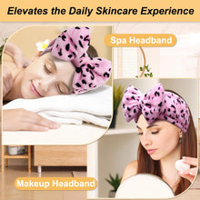 Load image into Gallery viewer, Women Fashion Lovely Soft Carol Fleece Bowknot Bow Makeup Cosmetic Shower Elastic Hair Band Hairlace Headband (Pink)