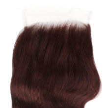 Load image into Gallery viewer, Burgundy Body Wave 5x5 HD Lace Human Hair Closure