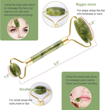Load image into Gallery viewer, Jade Roller & Gua Sha Set 5 in 1 Facial Massager Tools - Jade Gua Sha Facial Massager Set with Roller for Face Sculpting & Skin Care | Jade Gua Sha Facial Massager Set with Roller for Face Sculpting & Skin Care
