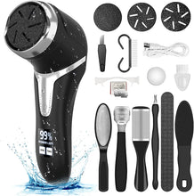 Load image into Gallery viewer, Electric Callus Remover for Feet with Vacuum, Professional Pedicure Tools Kit Callus Remover, Rechargeable Waterproof Foot File for Foot Care Deadskin Remover with 3 Heads & 2 Speed, LCD Display
