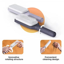 Load image into Gallery viewer, Automatic Cleaning Rotating Lifting Comb Self Cleaning Hairbrush Rotating Retractable anti Static Massage Comb Scalp Hair Comb