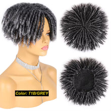 Load image into Gallery viewer, Synthetic Dreadlock Hair Topper Clip in Braided Half Wigs Locs Braided Wig Soft Short Wig Dreads for Men Women