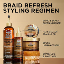 Load image into Gallery viewer, Black Castor Miracle Extra Hold Braid, Loc, Twist Gel - Extreme Hold Braiding Hair Gel, Edge Control & Tames Frizz, No Flake | Natural Ingredients, Black Castor & Coconut Oil | 12Oz