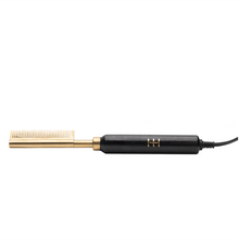 Load image into Gallery viewer, Hot & Hotter Electric Straightening Comb Medium Teeth Small, 1 Count, Black & Gold