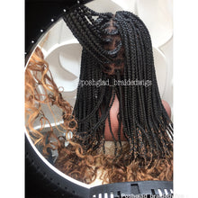 Load image into Gallery viewer, Glueless Goddess Box Braid With Curly Tips Wig - Lorensa