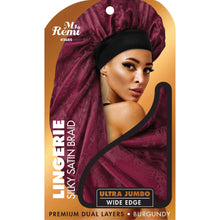 Load image into Gallery viewer, Ms. Remi Lingerie Silky Satin Braid Bonnet Ultra Jumbo, 1 Count, Assorted Colors