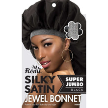 Load image into Gallery viewer, Ms. Remi Silky Satin Jewel Bonnet X-Jumbo, 1 Count, Black