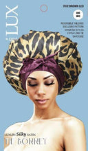 Load image into Gallery viewer, LUX by QFitt Luxury Silky Satin Tie Bonnet