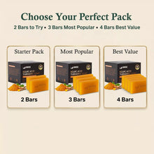 Load image into Gallery viewer, AMVital Turmeric Kojic Acid Soap Bar for Dark Spots & Uneven Tone