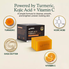 Load image into Gallery viewer, AMVital Turmeric Kojic Acid Soap Bar for Dark Spots & Uneven Tone