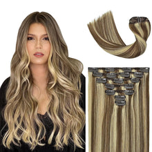 Load image into Gallery viewer, VIP Clip Extensions / Silky Straight 24" (170 g) - ClipeX System