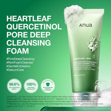 Load image into Gallery viewer, Heartleaf Quercetinol Pore Deep Cleansing Foam, Face Wash for Pore Refining Cleanser, Hydrating Daily Facial Cleanser for Double Cleansing, Gentle Foaming with BHA, Korean Skincare, 5.07 Fl.Oz.
