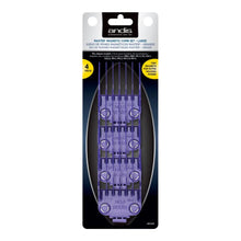 Load image into Gallery viewer, Andis 01415 Master Dual Magnet Large Comb Set - 4 Sizes, Purple
