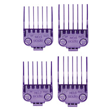 Load image into Gallery viewer, Andis 01415 Master Dual Magnet Large Comb Set - 4 Sizes, Purple
