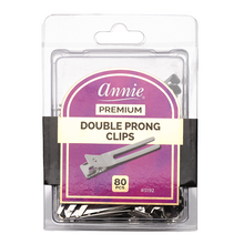 Load image into Gallery viewer, Annie Premium Double Prong Metal Hair Clips, 80 Count, Silver
