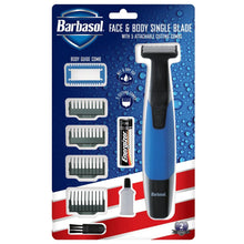 Load image into Gallery viewer, Powered Single Stainless-Steel Blade with Body Grooming Comb, Use It Wet/Dry in the Shower or Out for Any Male

