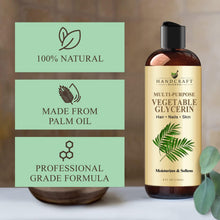 Load image into Gallery viewer, Vegetable Glycerin/Glycerine - for DIY Blends 8 Fl Oz - 100% Pure and Natural - Premium Grade Oil for Skin and Hair - Hair and Body - Massage
