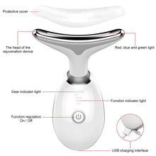 Load image into Gallery viewer, Firming Removal Device for Neck Face, Facial and Neck Massage Kit, Double Chin Reducer Vibration Massager for Skin Care,Improve, Firm, and Smooth, White
