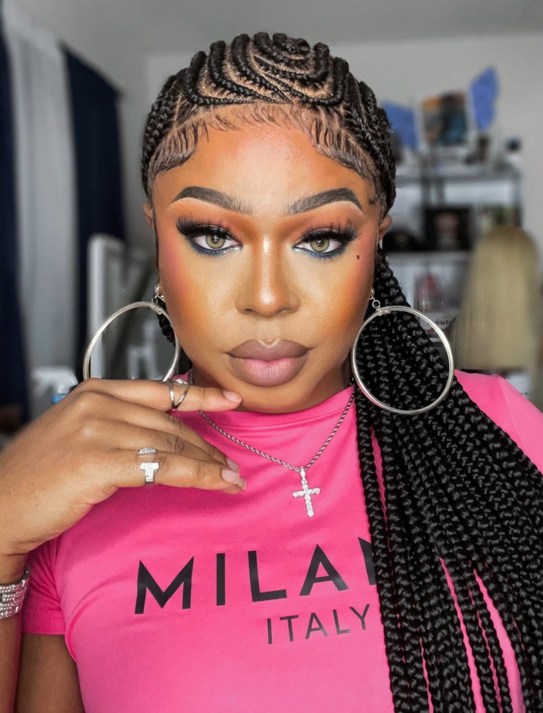 Glueless Feeding Braid Wig - Sharon