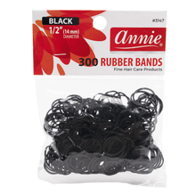 Load image into Gallery viewer, Annie 300ct Rubber Bands Black
