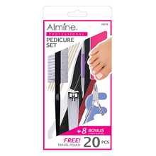 Load image into Gallery viewer, Almine Pedicure Set, 20 Pieces with Travel Bag
