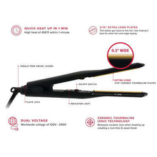 Load image into Gallery viewer, Annie HH Pencil Ceramic Flat Iron, 3/10in
