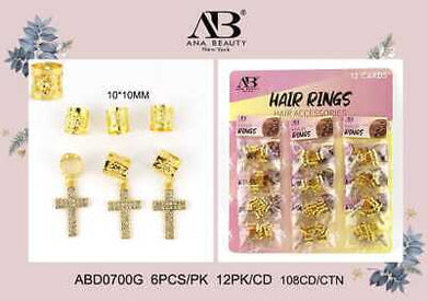 AB Ring Hair Accessories - Crosses