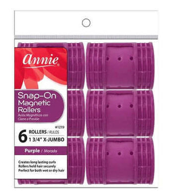 Annie Snap-On Magnetic Rollers 6Pc - 1 3/4in XJumbo