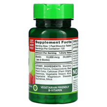 Load image into Gallery viewer, Nature's Truth Tablets Fast Dissolve Maximum Natural Berry Flavor 10,000 Mcg Biotin
