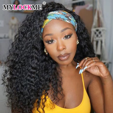 Headband Hair Woman Afro Kinky Curly Wig 200% High Denisty Brazilian Remy Hair Fast-Installing Full Machina Natural