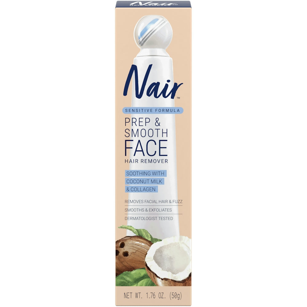 Nair Sensitive Formula Prep & Smooth Face Hair Remover, 1.76 Oz